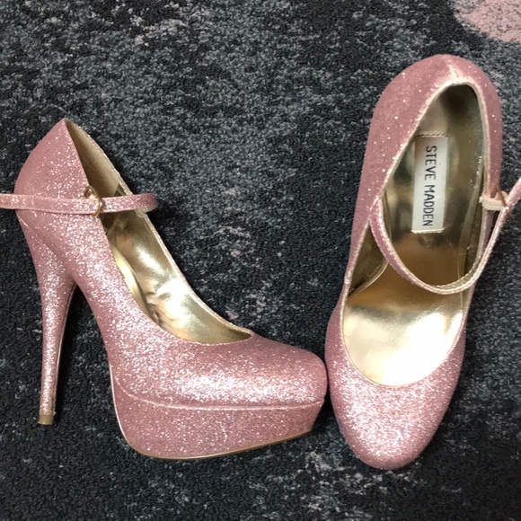 steve madden pink glitter heels
